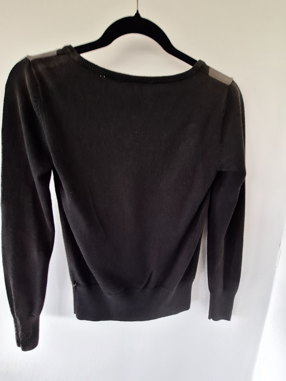 VTG Polo Jeans Co. Ralph Lauren Argyle Scoop Neck Sweater Black Grey Lime Green - Picture 3 of 3